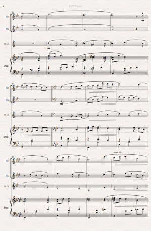 Valse Romantique for Wind Trio and Piano (2 Flutes and Bass Clarinet).