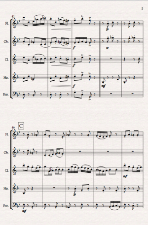 Demelza’s Dance for Wind Quintet.