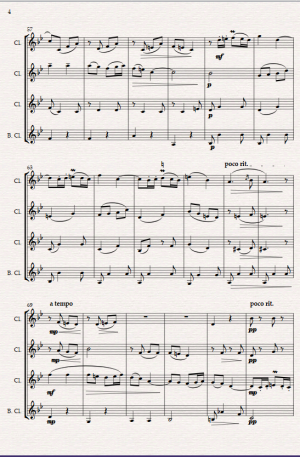 Chanson de Matin. E. Elgar. For Clarinet Quartet (3 Bb Clarinets and Bass Clarinet)