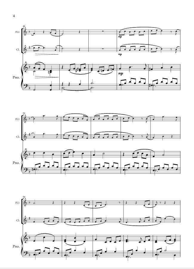 Footprints in the sand. For Flute, Clarinet and Piano. - Image 3