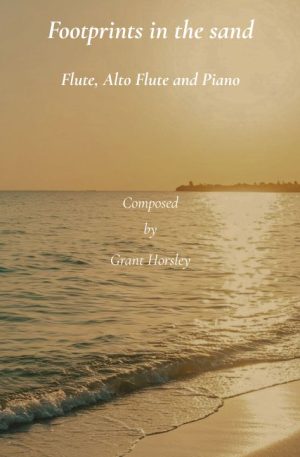 Footprints in the sand. For Flute, Alto Flute and Piano
