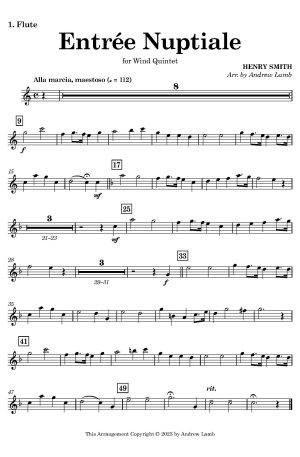 Henry Smith | Entrée Nuptiale | for Wind Quintet