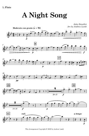 Jules Benedict | A Night Song | for Wind Quartet
