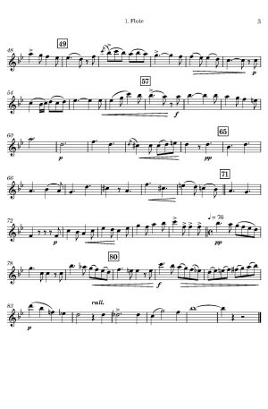 Jules Benedict | A Night Song | for Flute Quartet