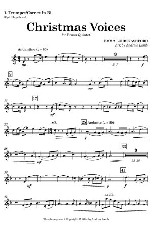 Emma Louise Ashford | Christmas Voices | for Brass Quintet
