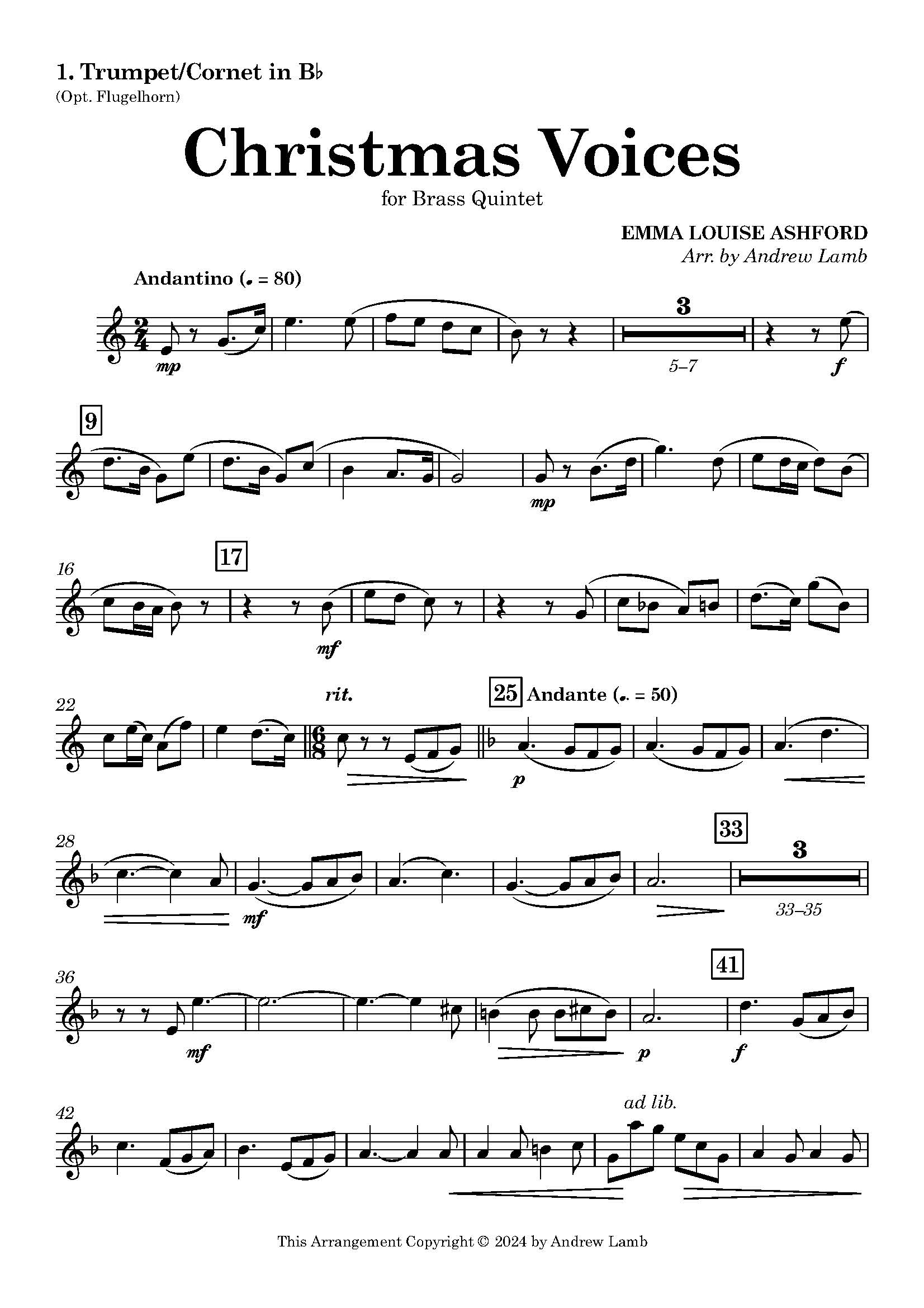 Emma Louise Ashford | Christmas Voices | for Brass Quintet - Image 2