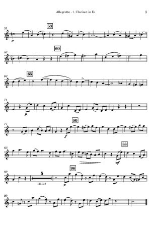 Filippo Capocci | Allegretto | for Clarinet Quintet