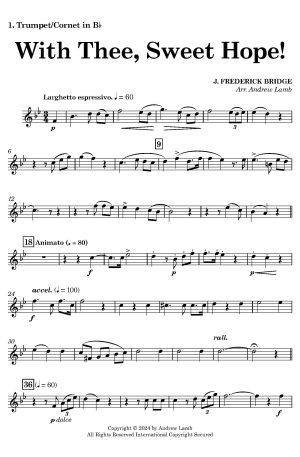 J. Frederick Bridge | With Thee, Sweet Hope! | for Brass Quintet