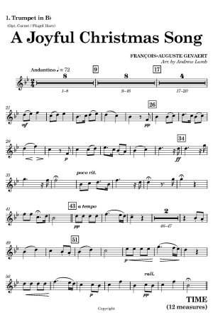 François-Auguste Gevaert | A Joyful Christmas Song | for Brass Quintet