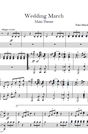 Wedding March – Main Theme | Sheet Music PDF