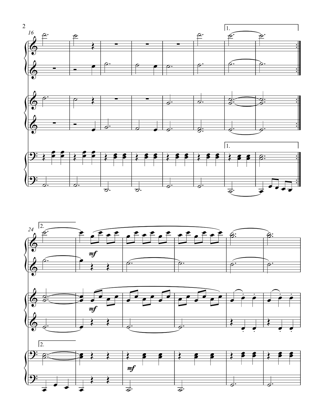 Skater's Waltz (Les Patineurs) (early intermediate piano trio, 1-pano, 6 hands) - Image 3