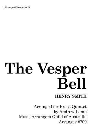 Henry Smith | The Vesper Bell (Prelude) | for Brass Quintet