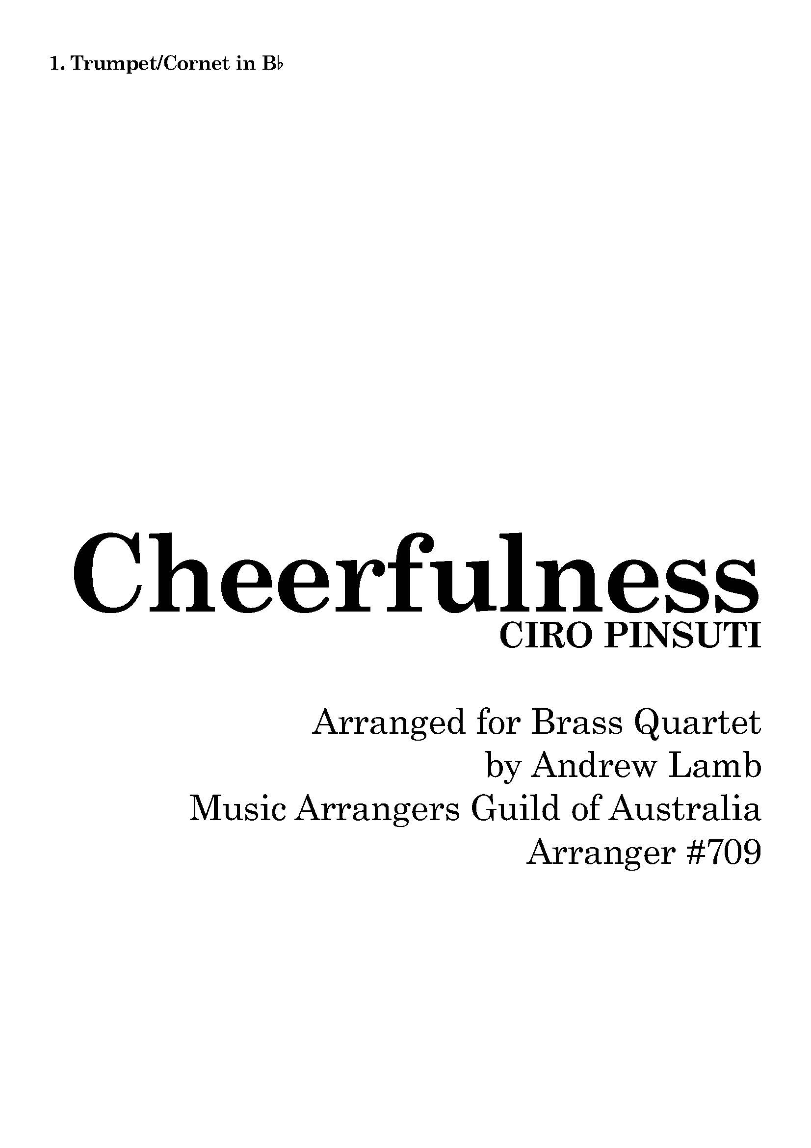 Ciro Pinsuti | Cheerfulness | for Brass Quartet - Image 2