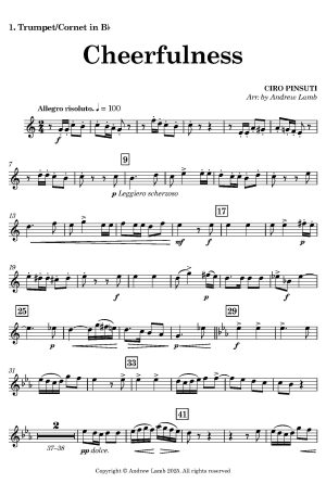Ciro Pinsuti | Cheerfulness | for Brass Quartet