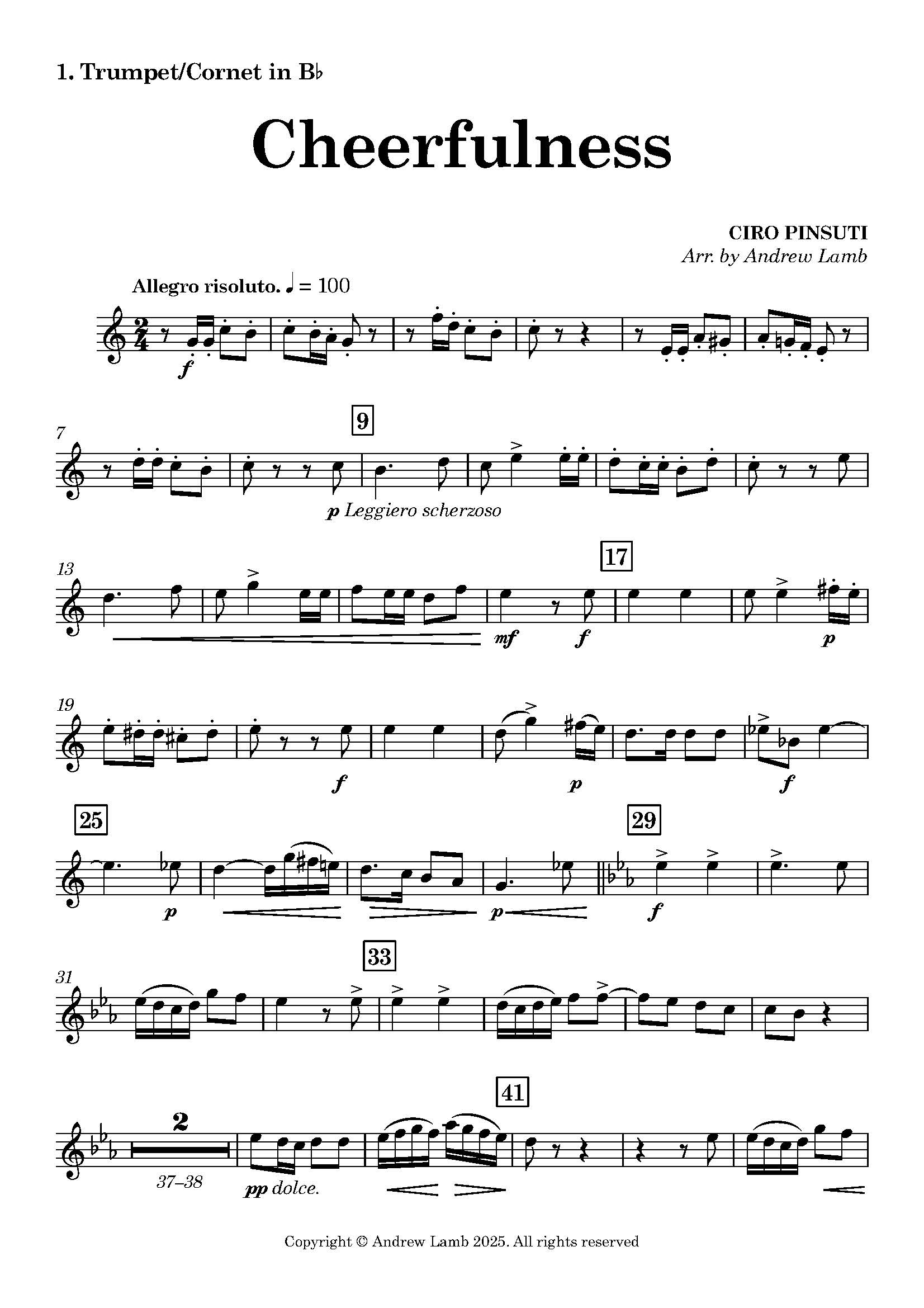 Ciro Pinsuti | Cheerfulness | for Brass Quartet - Image 3