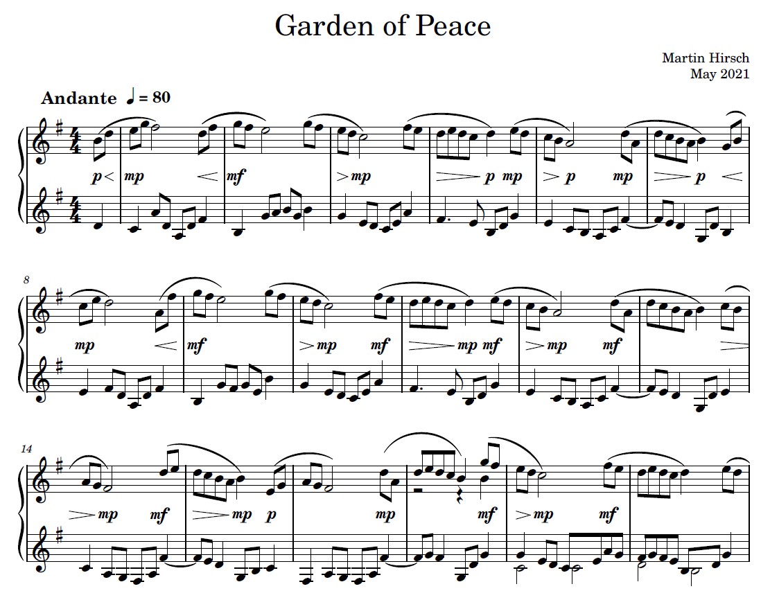 Garden of Peace - Piano Solo - Image 2
