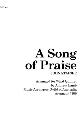 John Stainer | A Song of Praise | for Wind Quintet