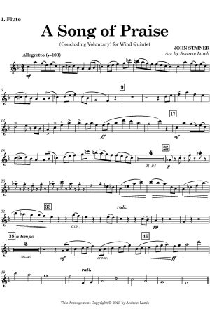 John Stainer | A Song of Praise | for Wind Quintet