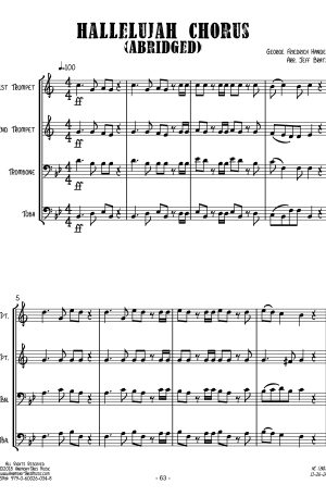 Hallelujah Chorus (Abridged) (Brass Quartet)