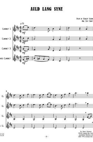 Auld Lang Syne (Clarinet Quartet)