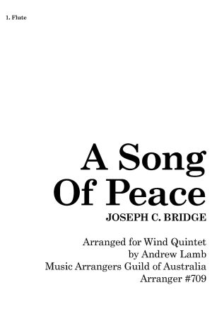 Joseph Bridge | A Song of Peace | for Wind Quintet