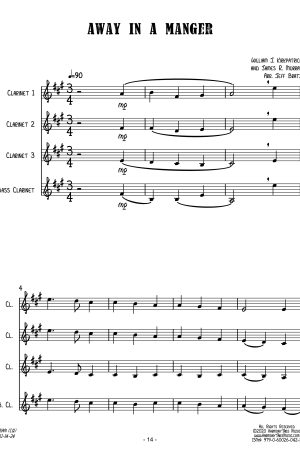 Away In A Manger (Clarinet Quartet)