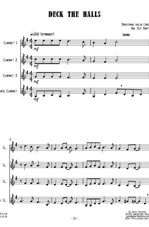 Deck The Halls (Clarinet Quartet)