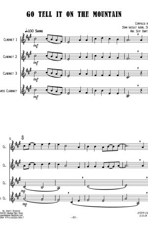 Go Tell It On The Mountain (Clarinet Quartet)