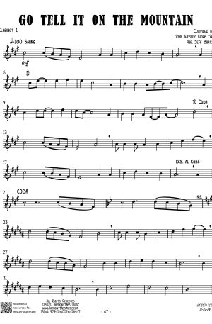 Go Tell It On The Mountain (Clarinet Quartet)