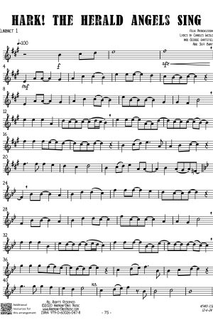 Hark! The Herald Angels Sing (Clarinet Quartet)