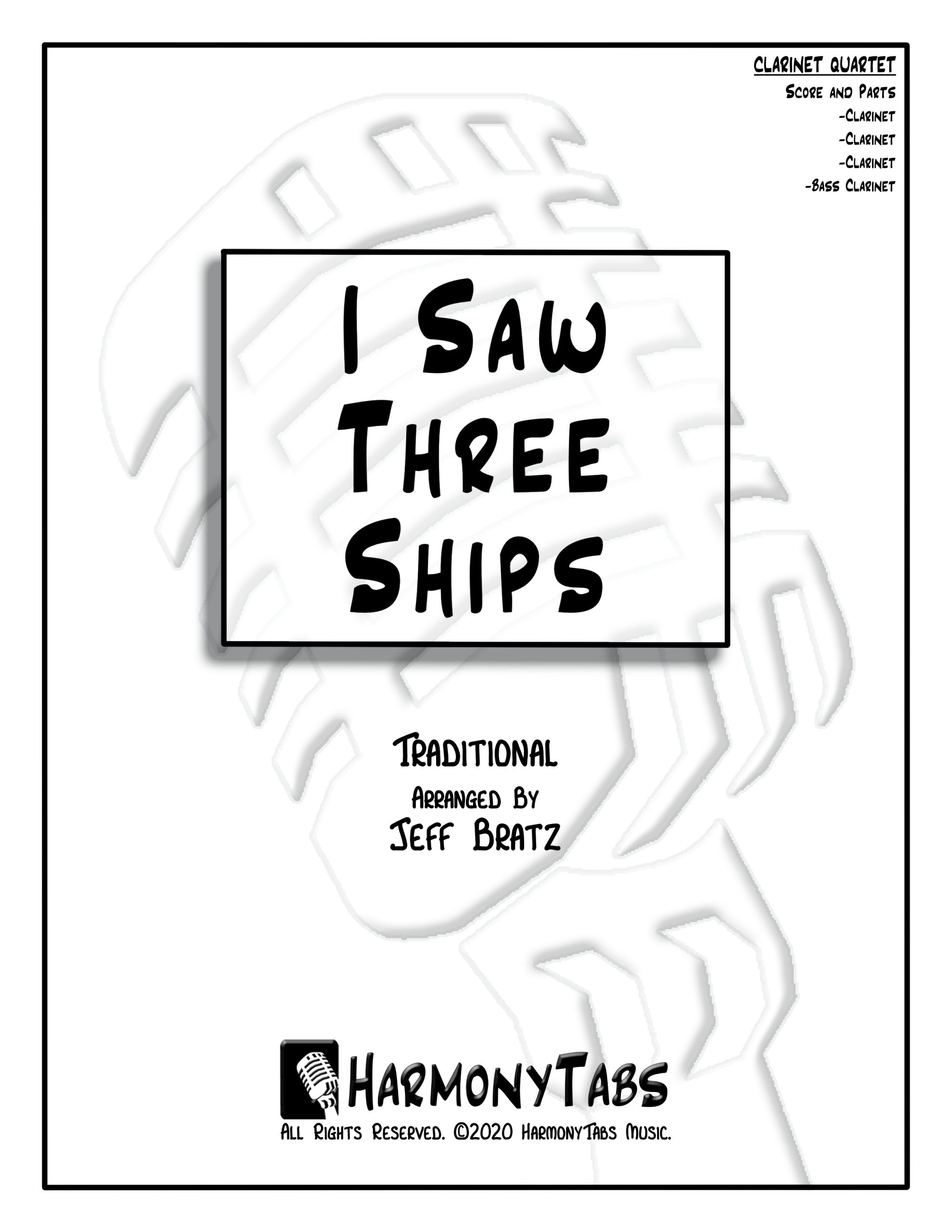 I Saw Three Ships (Clarinet Quartet)-Cover