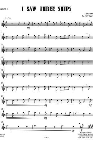 I Saw Three Ships (Clarinet Quartet)