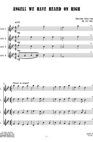 Angels We Have Heard On High (Flute Quartet)