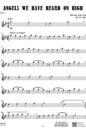 Angels We Have Heard On High (Flute Quartet)
