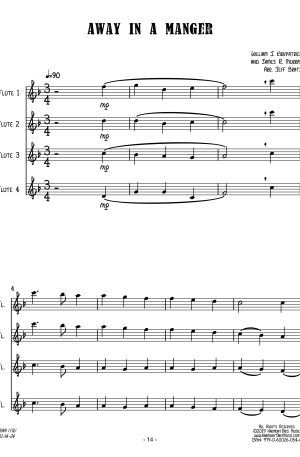 Away In A Manger (Flute Quartet)