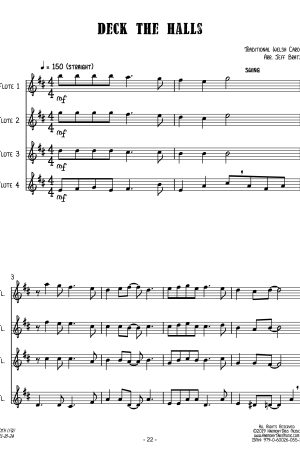 Deck The Halls (Flute Quartet)