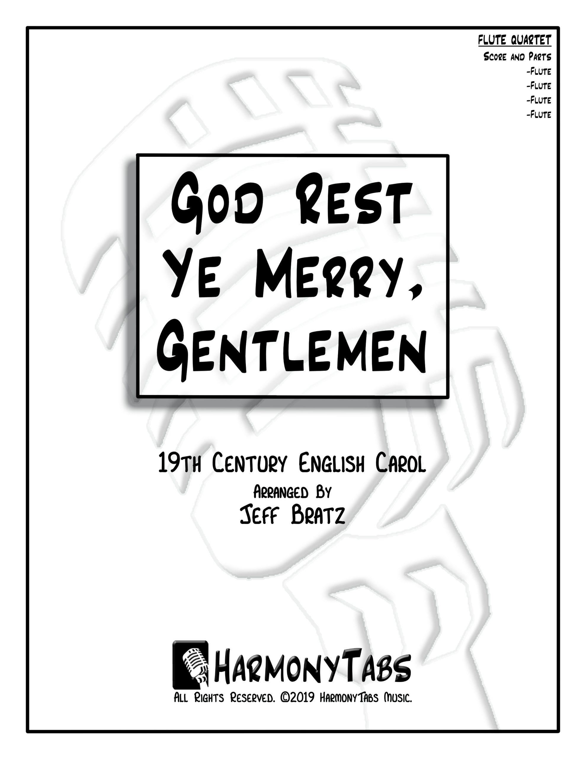 God Rest Ye Merry, Gentlemen (Flute Quartet)-Cover