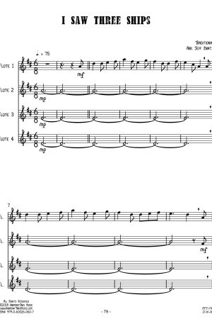 I Saw Three Ships (Flute Quartet)