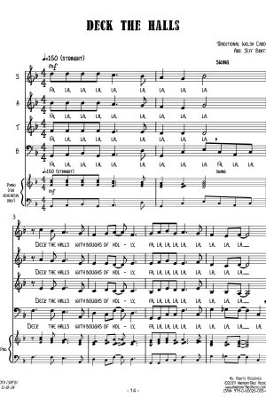Deck The Halls (SATB A Cappella)