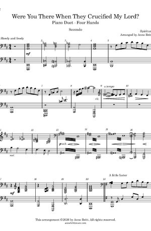 Were You There When They Crucified My Lord? (piano duet)