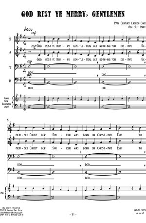 God Rest Ye Merry, Gentlemen (SATB A Cappella)