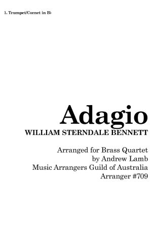 William Sterndale Bennett | Adagio (Introductory Voluntary) [arr. for Brass Quintet]