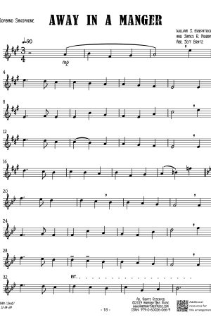 Away In A Manger (SATB Sax Quartet)