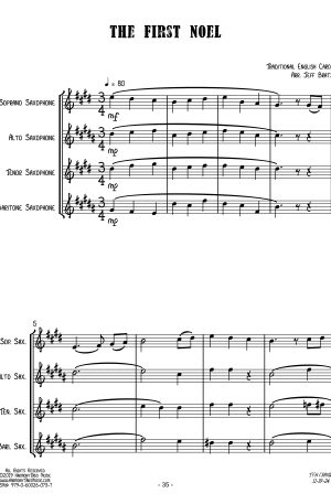 The First Noel (SATB Sax Quartet)