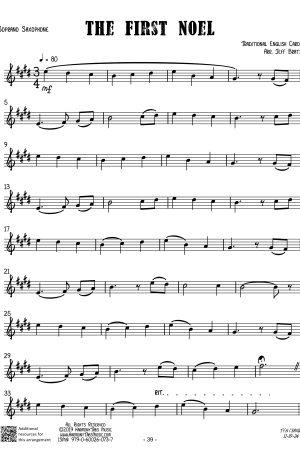 The First Noel (SATB Sax Quartet)