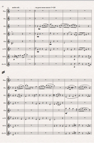 Nowhere to Hide. For Flute Choir.