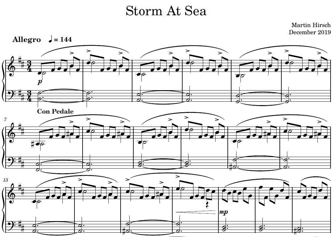 Storm At Sea - Piano Solo - Image 2