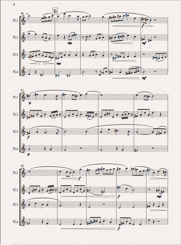 Shakespeare's Garden. For Flute Quartet (4 C Flutes) - Image 3