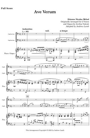 Ave Verum (for Euphonium Duet)