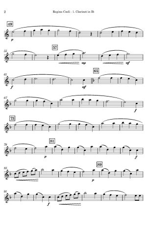 A.S. Palma | Regina Coeli | (Duet Adaptation for Eb and Bb Clarinets)